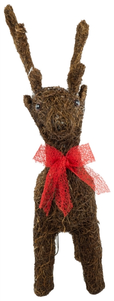 Preview: Winterlicher Elch mittel ca. 55 cm - Weihnachtsdekoration